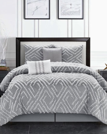 Damita Clipped 5-Piece Comforter Set