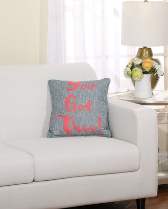 You Got This Decorative Throw Pillow, 16" x 16", 2 Pack