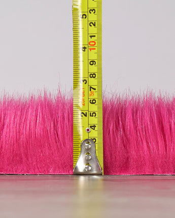 Enrica Sheepskin Faux Fur Shaggy Area Rug, Pink, 30" x 46"