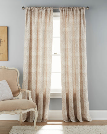 Evelynn Semi-Sheer Rod Pocket Single Curtain Panel