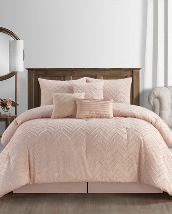 Farisa Clipped 7 Piece Comforter Set