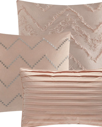 Farisa Clipped 7 Piece Comforter Set