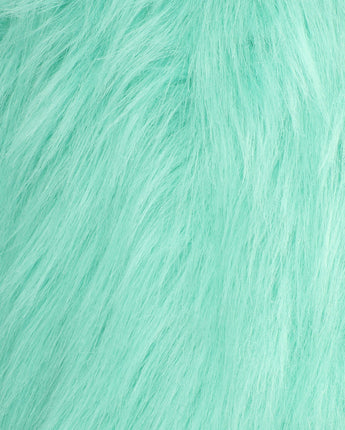 Flafia Faux Fur Fluffy Throw Pillow Covers, Mint Green, 18 x 18", Set of 2