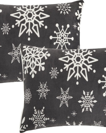 Flakes 3 Piece Sherpa Comforter Set, Black/White, Flakes