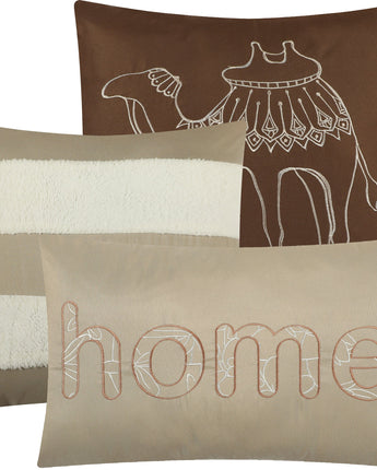 Genesis 7 Piece Comforter Set, Taupe, Geometric