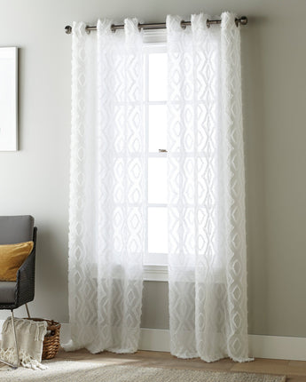 Jarrisha Semi-Sheer Grommet Curtains Set of 2