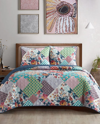 Libby 3 Piece Quilt Set, Multi-Color, Floral