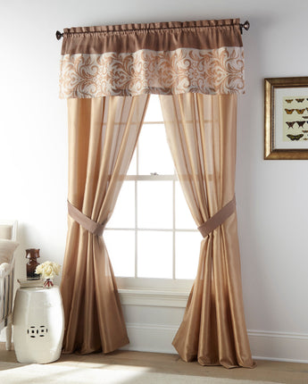 Liberty Curtain Panel, Semi-Sheer, Gold, Gold