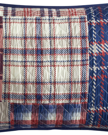 Mareline Plaid 3 Piece Quilt Set, Blue