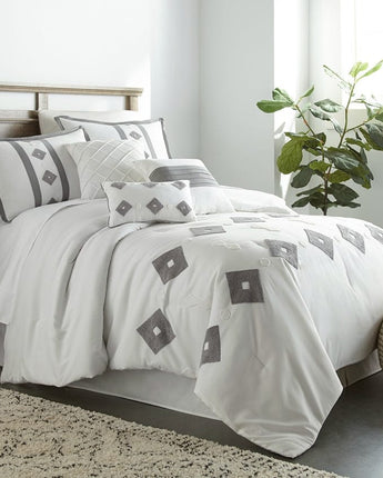 Nessie 7-Piece Comforter Set, White