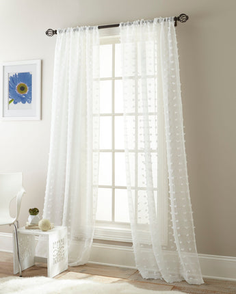 Olly Rod Pocket Sheer Curtain Panel Pair