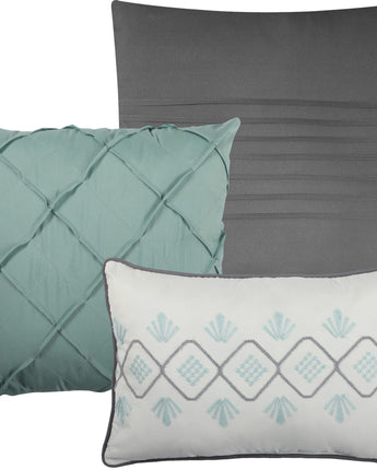 Tanira 7 Piece Comforter Set, White