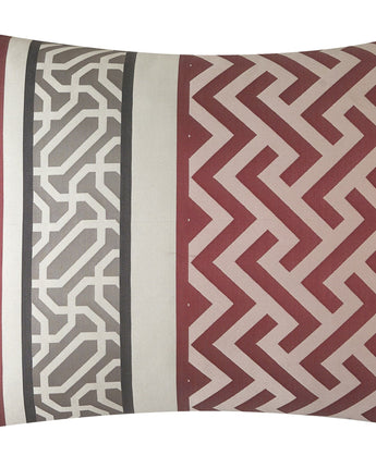 Vitorio 7-Piece Comforter Set, Red/Black/White, Geometric