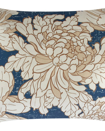 Wealthy 7 Piece Floral Comforter Set, Blue/Beige